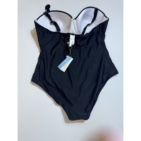 NWT Cupshe Women's Plus Size‎ 1x One Piece Bustier Swimsuit W/ Adjustable Straps - Picture 3 of 5